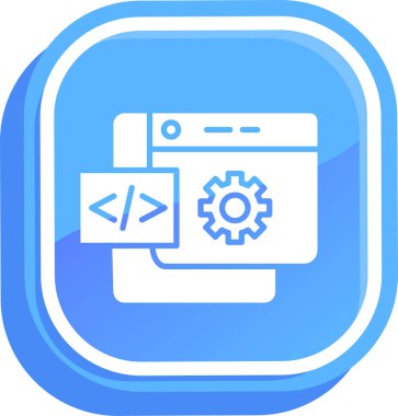 yazılım programlama simgesi doldurulmuş ana hatlar biçiminde