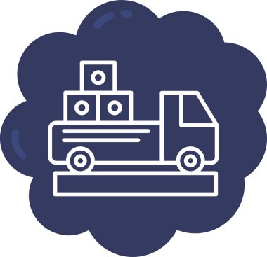 Fabrika. Web simgesi basit illüstrasyon