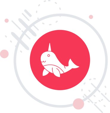 Bir balık simgesinin vektör çizimi