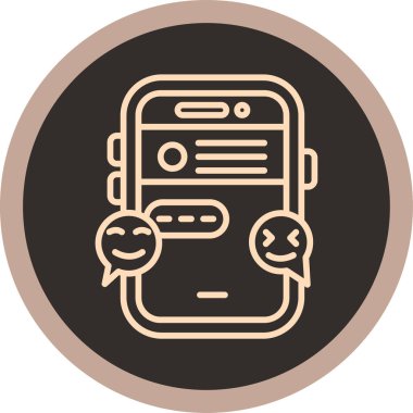 Sohbet mesajı vektör illüstrasyonu