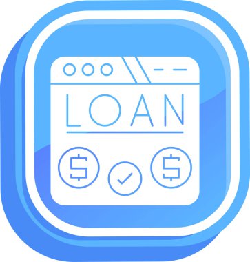 Borç. Web simgesi basit illüstrasyon