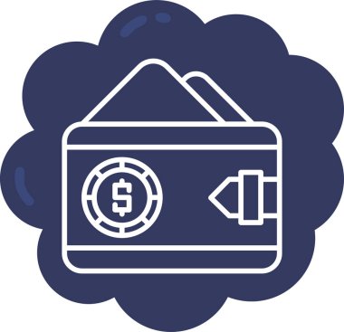 Para için. Web simgesi basit illüstrasyon