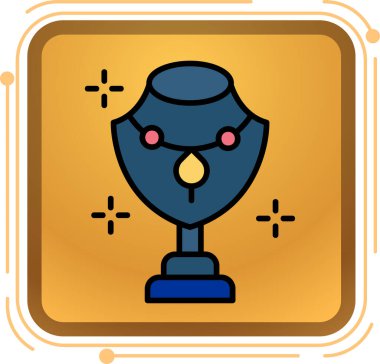 Bir kupa simgesinin vektör illüstrasyonu