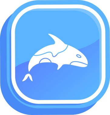 Köpekbalığı simgesi vektör illüstrasyonu