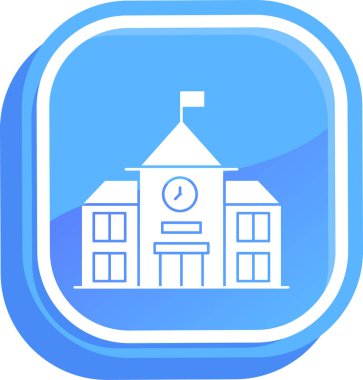 Bina. Web simgesi basit illüstrasyon