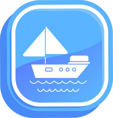 Tekne. Web simgesi basit illüstrasyon
