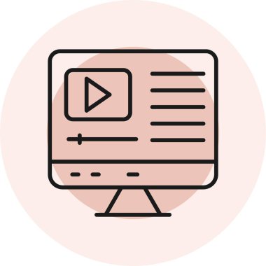 Web simgesi, internet teknolojisinin vektör illüstrasyonu