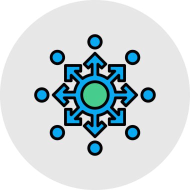 Kar tanesi. Web simgesi basit illüstrasyon