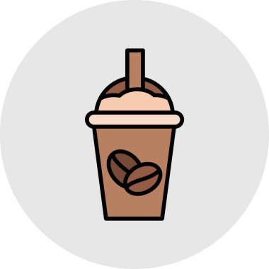 kahve fincanı simgesi, vektör illüstrasyonu