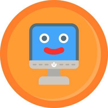 robot düz vektör simgesi