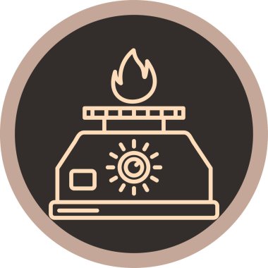 Bir ateş simgesinin vektör illüstrasyonu