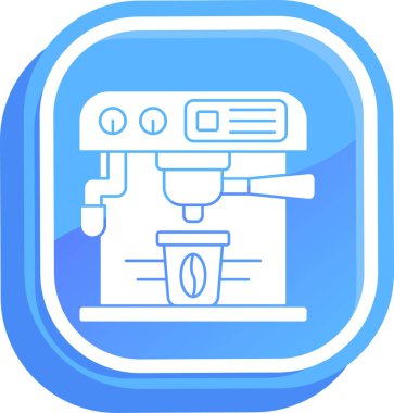 makine kahve makinesi simgesi - taslak biçimi