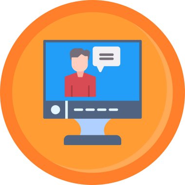 Çağrı merkezi simge vektörü düz