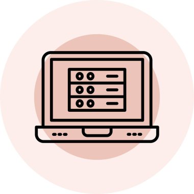 dizüstü bilgisayar simgesi, vektör illüstrasyon tasarımı