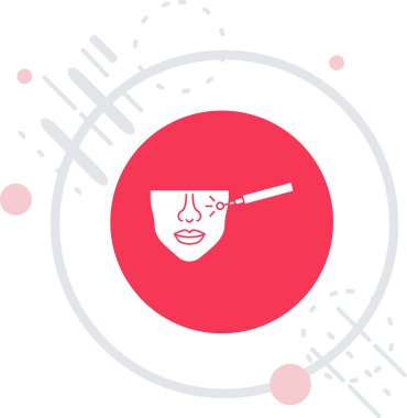 Renk çizgisi makyaj fırçası simgesi beyaz arkaplanda izole edildi. Değişken rastgele dinamik şekiller. vektör