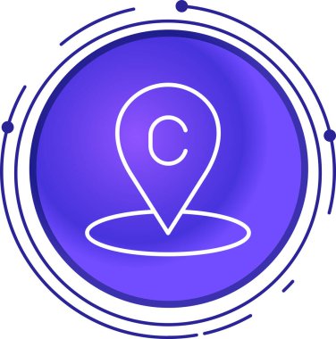 konum. Web simgesi basit illüstrasyon