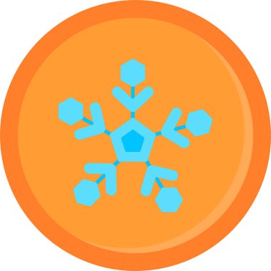 Kar tanesi. Web simgesi basit illüstrasyon