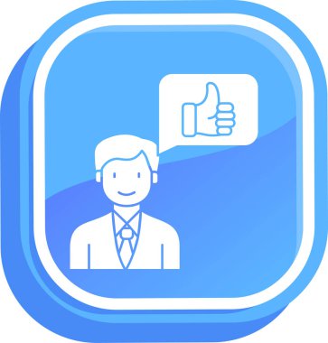 Moda tasarım tarzında izole edilmiş başparmak simgesi