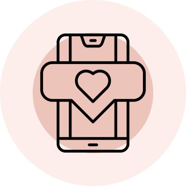 Cep telefonu simgesi, vektör illüstrasyonu