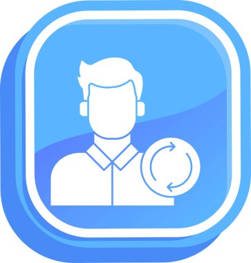 Bir insan simgesinin vektör illüstrasyonu