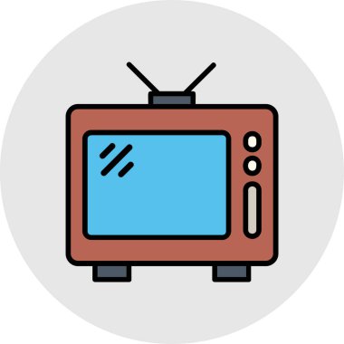 televizyon simgesi vektör illüstrasyonu