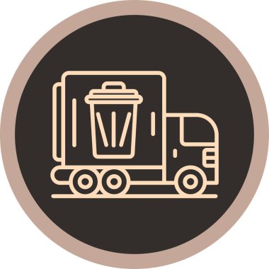 Çöp kutusu vektör simgesi modern illüstrasyon