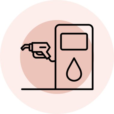 yakıt istasyonu ikon vektör illüstrasyonu