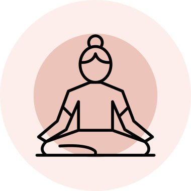 Meditasyon. Web simgesi basit illüstrasyon