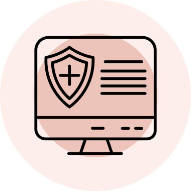 Internet koruma simge vektör çizim