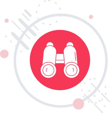 Beyaz çizgi benzinci simgesi uzun gölge arkaplanı ile izole edildi. Benzin istasyonu. Kırmızı daire düğmesi. vektör.