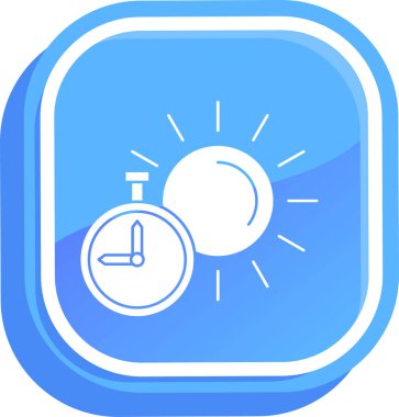 Bir saat simgesinin vektör illüstrasyonu