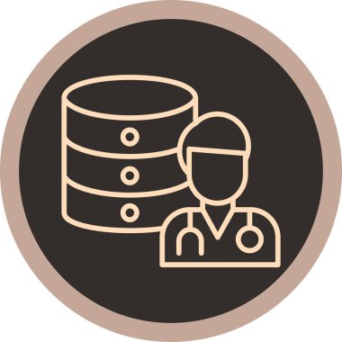 veritabanı düz sembol simgesi