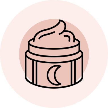 Beyaz arka planda bir krema kavanozunun vektör çizimi