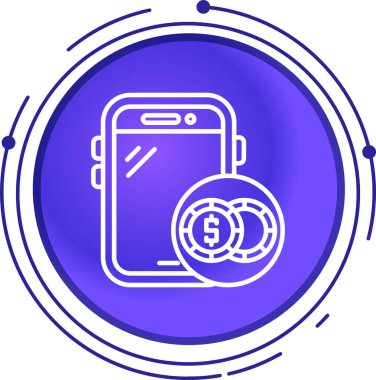 Akıllı saat simgesine sahip çizgi akıllı saati beyaz arkaplanda izole edildi. İzle. Renkli taslak konsepti. vektör.