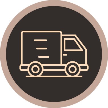 Kamyon simgesinin vektör illüstrasyonu