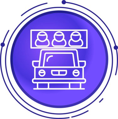 Araba simgesi. Araba vektör simgesi web için basit örnek