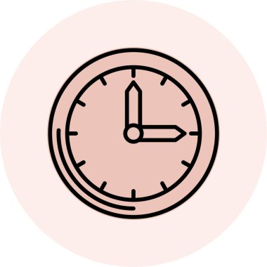 Saat simgesinin vektör illüstrasyonu