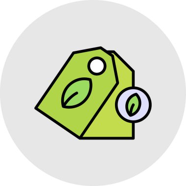 Bir bitki simgesinin vektör illüstrasyonu