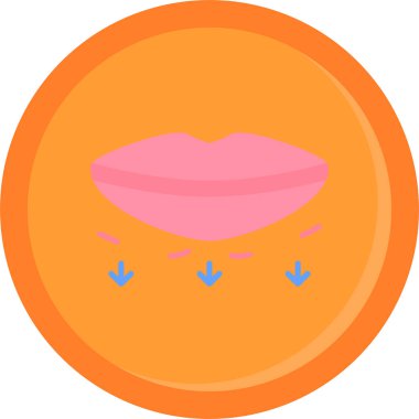 dudak simgesi vektör illüstrasyonu
