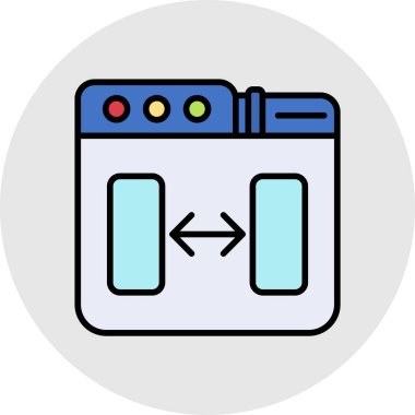 Pil. Web simgesi basit illüstrasyon