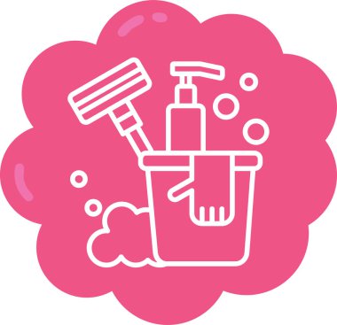 Güzellik kozmetik fırça simgesi - ana hatları biçiminde