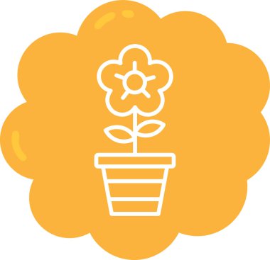 bitki web simgesi basit illüstrasyon