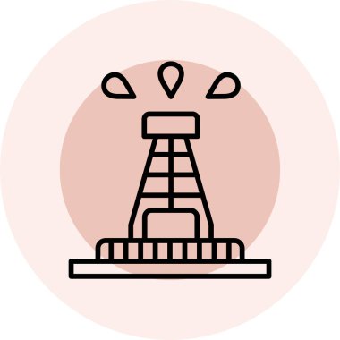 Bir deniz feneri simgesinin vektör çizimi