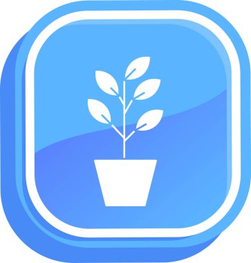 Büyüyen bitki simgesi, basit vektör illüstrasyonu