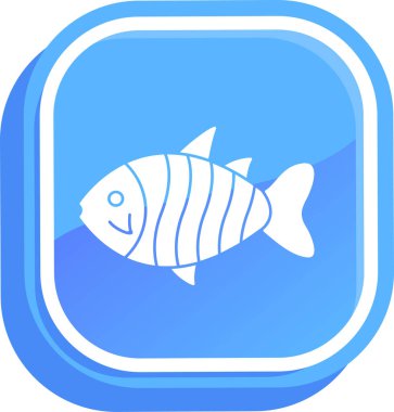 balık simgesi vektör illüstrasyonu