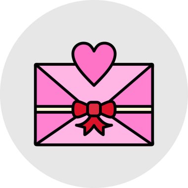 aşk hediye kutusu ikonu vektör illüstrasyon tasarımı