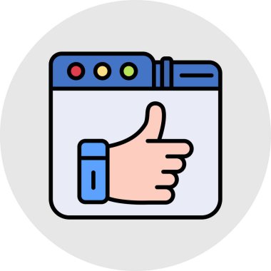 Simge vektör illüstrasyonunu Başparmaklar Yukarı