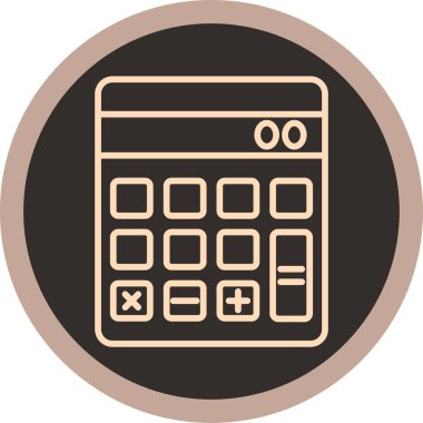 Hesap makinesi. Web simgesi basit illüstrasyon