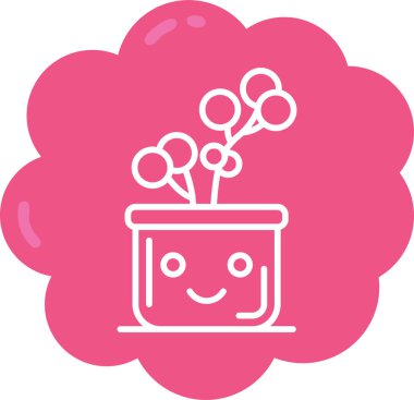 Bir çiçek simgesinin vektör illüstrasyonu