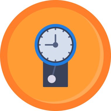 Alarm saati simgesi, vektör illüstrasyonu